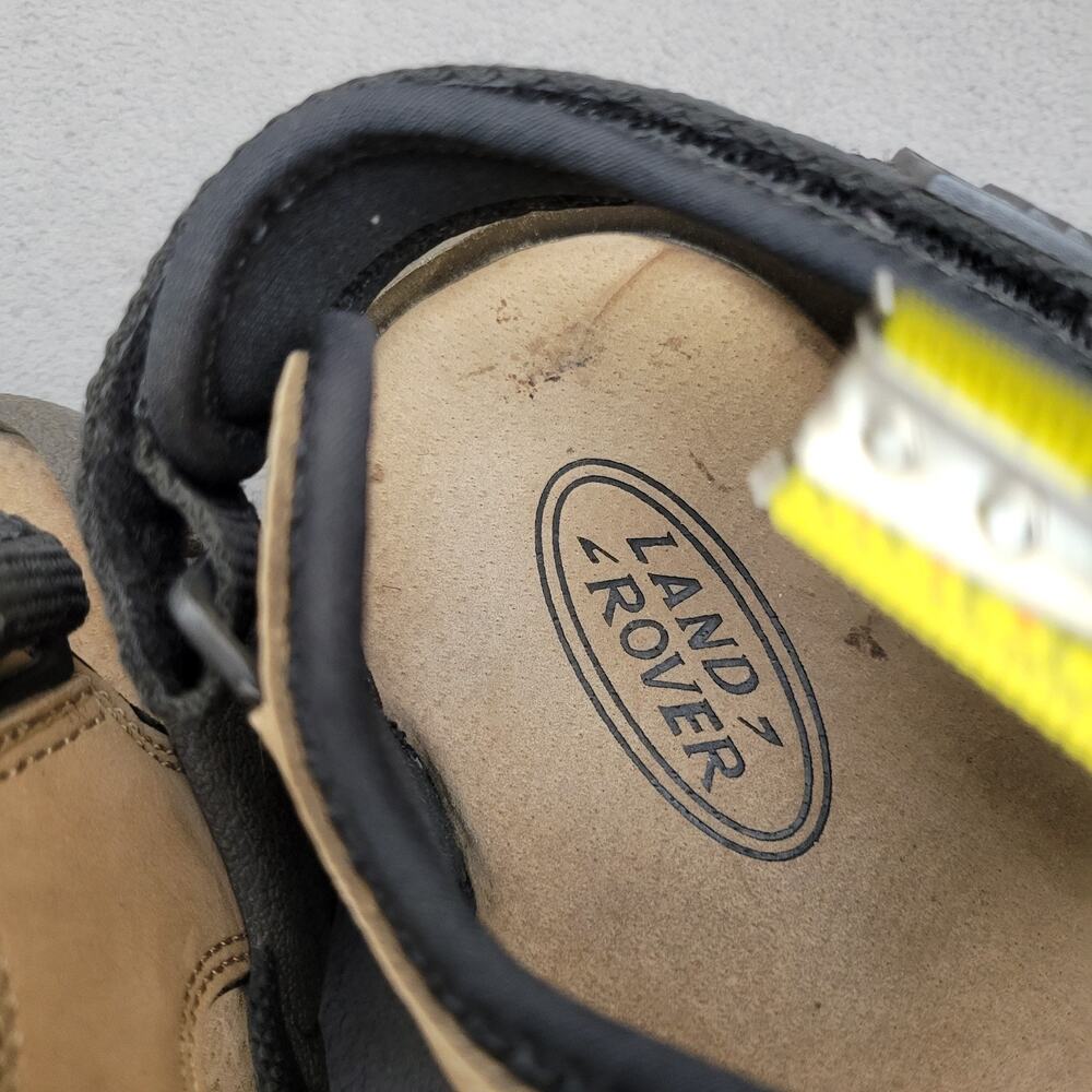 LAND ROVER Sandals Mens Beige Black Size 11 6048 Adjustable Hook and Loop - Picture 10 of 12